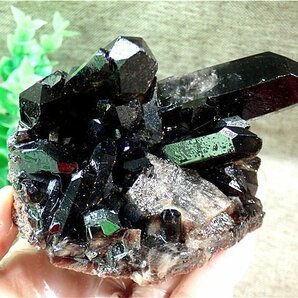 AAA級【魔除け】◆天然モリオン(黒水晶）クラスター179C6-42C32Dの画像1