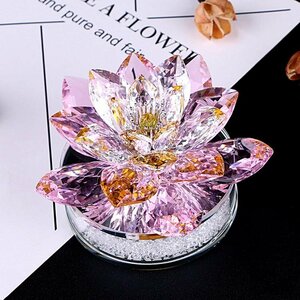 【限定品】超美品水晶蓮花置物1203-YS-158D