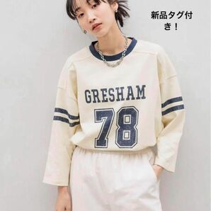 新品タグ付き！ ◆LOWRYSFARM◆ ナンバリングTシャツ アイボリー