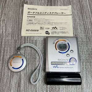 SONY ソニー ポータブル MDディスクプレーヤー WALKMAN ウォークマン MZ-E606W ワイヤレスコントローラー RM-MZW2の画像1