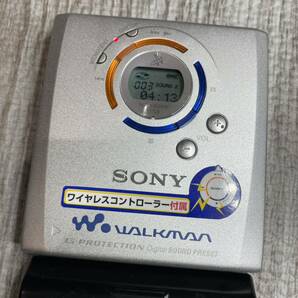 SONY ソニー ポータブル MDディスクプレーヤー WALKMAN ウォークマン MZ-E606W ワイヤレスコントローラー RM-MZW2の画像2