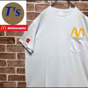 希少 新品 マクドナルド 海外限定 Mロゴ プリントホワイトTシャツ2XLサイズ