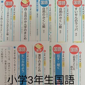 小学3年生　国語　東京書籍　光文書院　カラー　プリント　テスト　予習　復習　家庭学習　対策