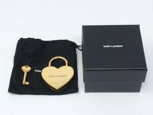 Saint Laurent サンローラン Heart Lock and Key ハートロック ハートシェイプ ハート型 ミニロック パッドロック 南京錠 ZAOZZPKG