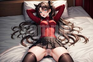 D22　遠坂凛 Fate/stay night 光沢紙 同人 tohsaka rin