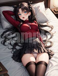 D327　遠坂凛 Fate/stay night 光沢紙 同人 tohsaka rin