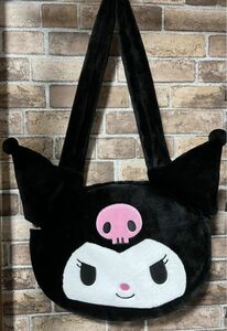 KUROMI ☆ クロミちゃん サンリオ ふわふわフェイス型 BIG バッグ トートバッグ ぬいぐるみバッグ