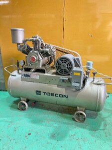 【1円スタート！】東芝 TOSCON エアーコンプレッサー GP6-22T 200V 2.2kW 動作良好