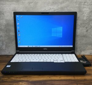 1円～ ●富士通 LIFEBOOK A746/P / Core i7 6600U (2.60GHz) / メモリ 8GB / SSD 256GB / DVD / 15.6型 フルHD (1920×1080) / Win10 Pro