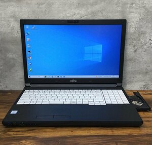 1円～ ●富士通 LIFEBOOK A746/P / Core i7 6600U (2.60GHz) / メモリ 8GB / SSD 256GB / DVD / 15.6型 フルHD (1920×1080) / Win10 Pro