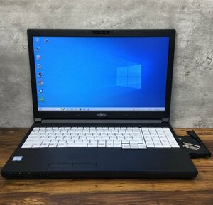 1円～ ●富士通 LIFEBOOK A746/P / Core i7 6600U (2.60GHz) / メモリ 8GB / SSD 256GB / DVD / 15.6型 フルHD (1920×1080) / Win10 Pro