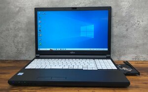 1円～ ●富士通 LIFEBOOK A746/P / Core i7 6600U (2.60GHz) / メモリ 8GB / SSD 256GB / DVD / 15.6型 フルHD (1920×1080) / Win10 Pro