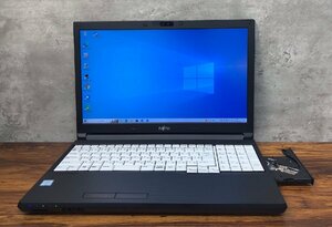 1円～ ●富士通 LIFEBOOK A746/P / Core i7 6600U (2.60GHz) / メモリ 8GB / SSD 256GB / DVD / 15.6型 フルHD (1920×1080) / Win10 Pro