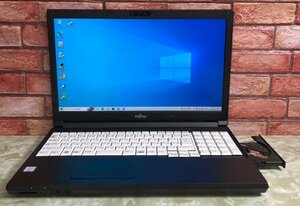 1円～ ●富士通 LIFEBOOK A746/P / Core i7 6600U (2.60GHz) / メモリ 8GB / SSD 256GB / DVD / 15.6型 フルHD (1920×1080) / Win10 Pro