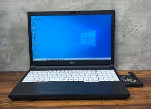 1円～ ●富士通 LIFEBOOK A746/P / Core i7 6600U (2.60GHz) / メモリ 8GB / SSD 256GB / DVD / 15.6型 フルHD (1920×1080) / Win10 Pro