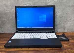 1円～ ●富士通 LIFEBOOK A746/P / Core i7 6600U (2.60GHz) / メモリ 8GB / SSD 256GB / DVD / 15.6型 フルHD (1920×1080) / Win10 Pro