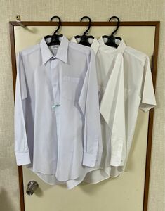 スクールシャツ　175A 男子用　 長袖シャツ 半袖シャツ　カッターシャツ　白 ワイシャツ Yシャツ ホワイト 