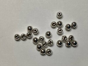 即決/アクリルビーズ/丸玉/3.0mm/シルバー色/10ｇ/D2-1