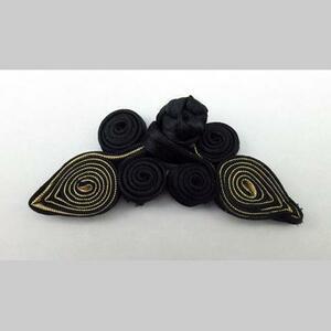  prompt decision * tea ina button * black & gold *45*24mm*5 piece *G2