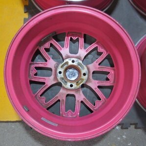 ☆スピスタ☆ホイール 和道 桜 ジャンク 軽四 16インチ 5.5J +45 100-4 4本 中古 R165159Hの画像9