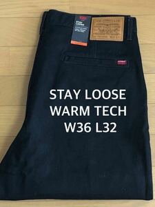 Levi's STAY LOOSE TROUSER WARM TECH ブラックW36 L32