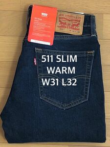 Levi's 511 SLIM FIT WARM DARK INDIGO W31 L32