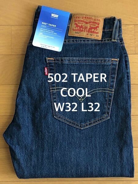 Levi's 502 TAPER COOL WORN INダークインディゴW32 L32