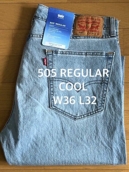 Levi's 505 REGULAR FIT WORN IN LIGHTINDIGO COOL W36 L32