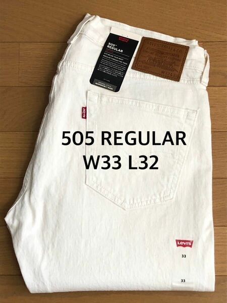 Levi's 505 REGULAR FIT WHITE W33 L32