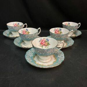 DDb943Y08 ロイヤルアルバート ROYAL ALBERT エンチャントメント 5客 Enchantment カップ＆ソーサーまとめ