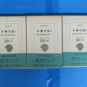 東洋文庫 小梅日記 全3巻揃(著者：河合小梅／校訂：志賀裕春、村田静子／発行：平凡社・1994年)の画像2