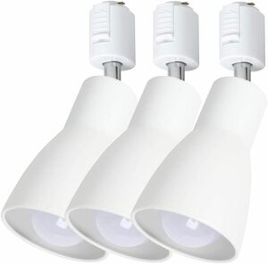 白い器具+LED電球6000K Selou ダクトレール用 スポットライト E26口金 ダクトレール ライト 照明器具 リビング 