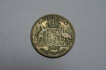 （１６５－F）阿波コイン　オーストラリア　１F銀　1947年　11.2g　上品クラス_画像2