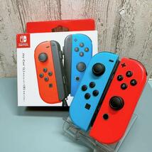 美品 人気カラー ブルー レッドSwitch 左右セットジョイコンJoy-Con_画像1