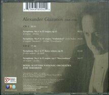 D00157025/CD2枚組/Jose Serebrier/Royal Scottish National Orchestra「Glazunov Symphonies 1、2、 3 & 9」_画像2