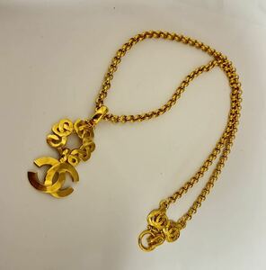 1 jpy start free shipping GW sale CHANEL Chanel necklace 97P Vintage here here Mark accessory brand Gold 