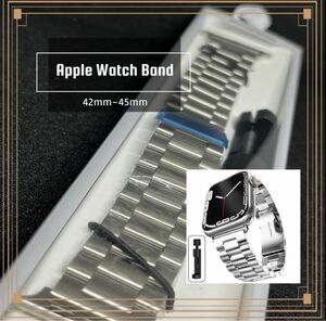 Apple Watchステンレスベルト＊Series9にも対応★バンドケース入　時計バンド Approach 交換ベルト シルバー