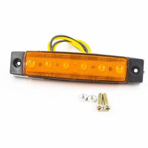 LED サイドマーカー ライト ランプ 12V 24V 10個 オレンジ アンバー トラック トレーラー デイライト 角型 路肩灯 車幅灯 タイヤ灯 汎用の画像6