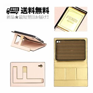 K437.. FENDI フェンディ i-pad mini 第6世代 Cover ケース FF ロゴ イタリア製 7AS104ABVEF14N1 ★ ライトピンク