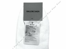 K161-M.. BALENCIAGA バレンシアガ ミディアムソックス ダブルB 靴下 ロゴ ★ 9060 ホワイト_画像6