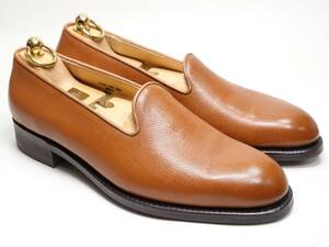 003 / 0428 trying on degree VASS slip-on shoes Brown gray n leather 39F