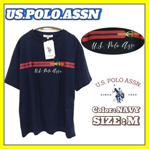 【新品】US.POLO.ASSN. ユーエスポロアッスン 半袖 Tシャツ M ネイビー トップス レディース