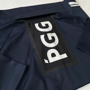 【新品・正規品】「 P G G 」 by PEARLY GATES パーリーゲイツ ／メンズ 半袖 ポロシャツ　裏ハニカムジャガード ロゴ　 NV《サイズ4》