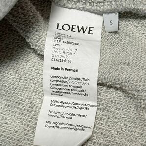 人気★ LOEWE ロエベ プルオーバーパーカー フーディー ワンポイント アナグラム 刺繍 グレーの画像8