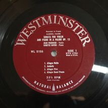 フォーレ ヴァイオリン・ソナタ集　フルニエ 米WESTMINSTER 赤_画像3