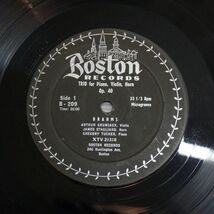 ブラームス ピアノ三重奏曲他　グリュミオー 米BOSTON 黒ラベル 初版_画像3