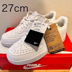 NIKE ナイキ コート ビジョン LOW NEXT NATURE TRIPLE WHITE DH2987-100 27cm