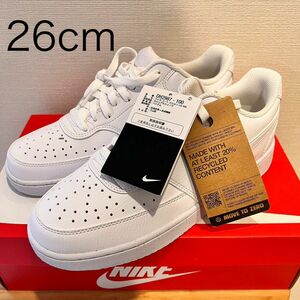 NIKE ナイキ コート ビジョン LOW NEXT NATURE TRIPLE WHITE DH2987-100 26cm