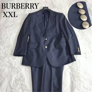 大きいサイズ BURBERRY 紺ブレ 金ボタン セットアップ パンツ スーツ バーバリー