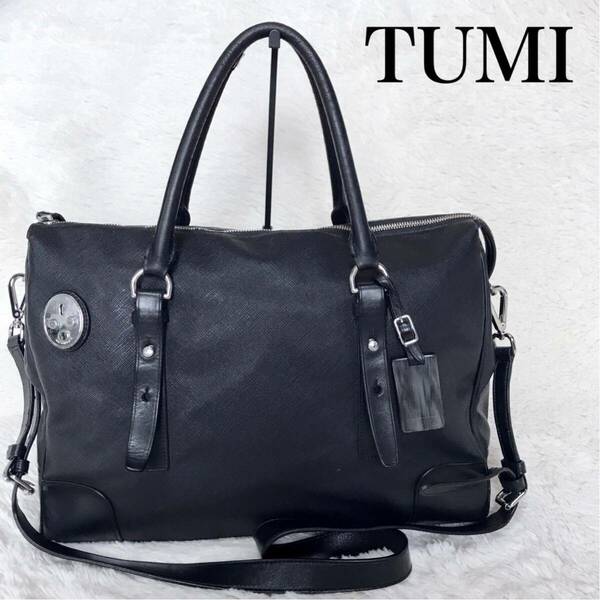 TUMI Villa ルッカ シティ 黒 2way トートバッグ サフィアーノ トゥミ ショルダーバッグ 